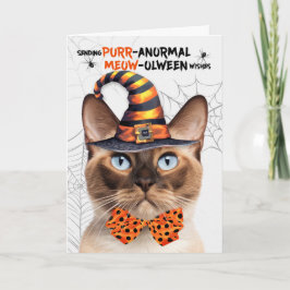 Bumese Halloween Cat PURRanormal MEOWolween Feiertagskarte