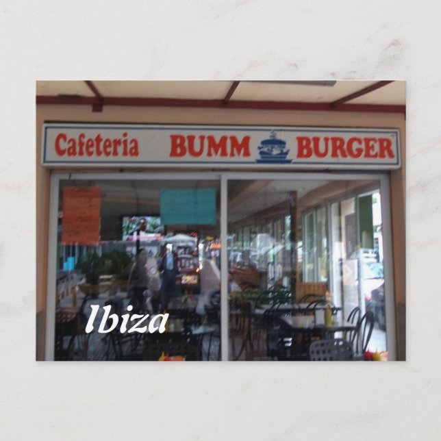 Bumm Burger Ibiza Postkarte (Vorderseite)