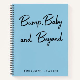 Bump, Baby und Beyond Blue Baby Erinnerungen Jou Notizbuch