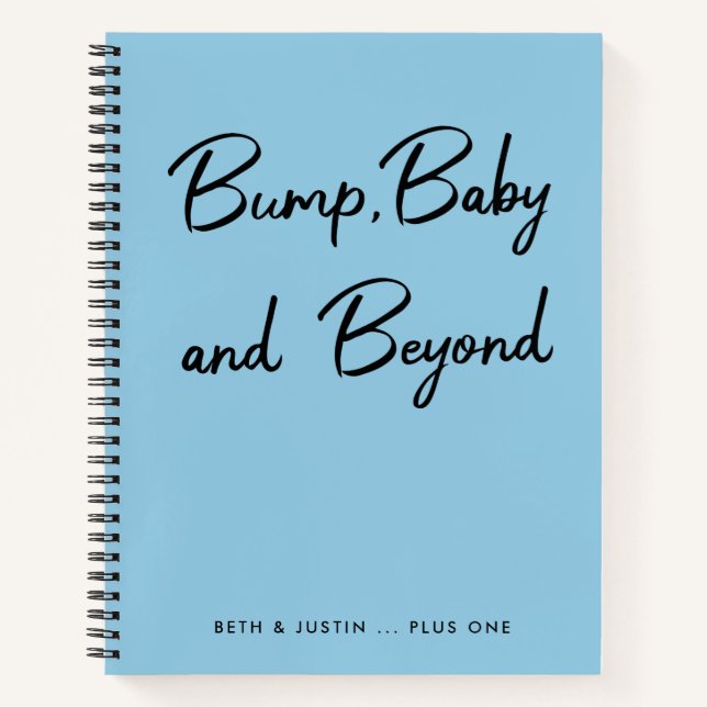 Bump, Baby und Beyond | Blue Baby Erinnerungen Jou Notizbuch (Vorderseite)