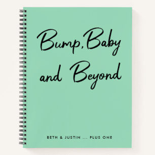 Bump, Baby und Beyond   Mint Green Baby Journal Notizbuch