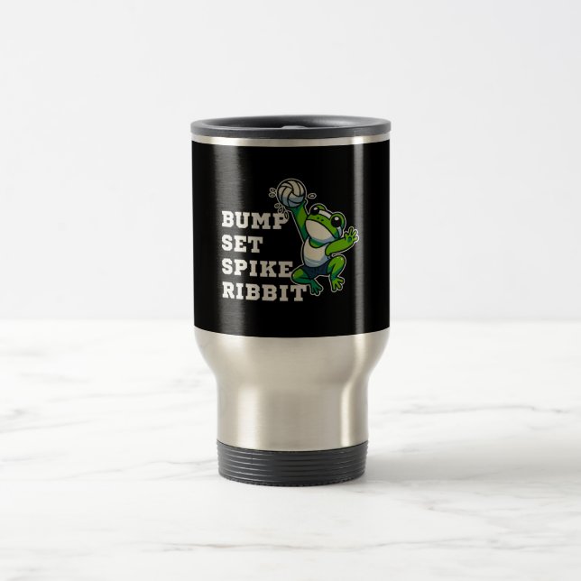 Bump, Set, Spike, Ribbit Reisebecher (Mittel)
