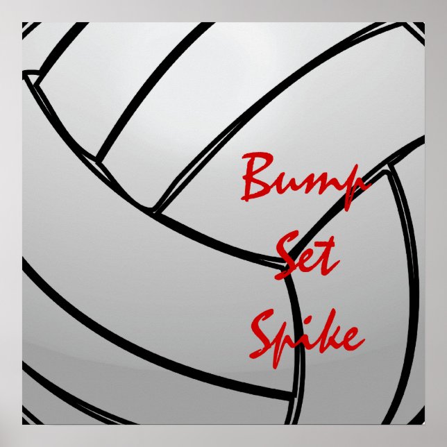 Bump Set Spike Volleyball Mantra Poster (Vorne)