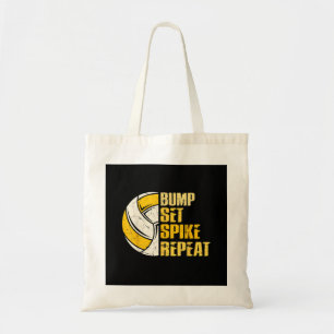 Bump Set Spike Wiederhole Volleyball Lustig Tragetasche