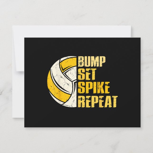 Bump Set Spike Wiederholung Volleyball Funny Funny (Vorderseite)