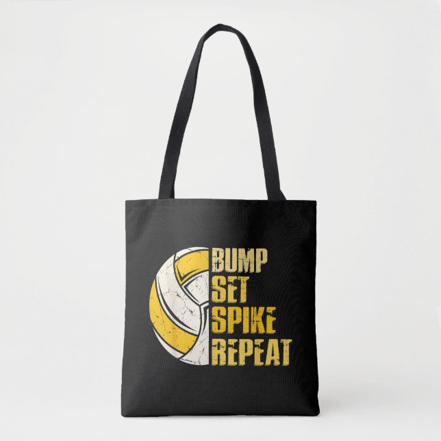 Bump Set Spike Wiederholung Volleyball Funny Funny (Vorderseite)