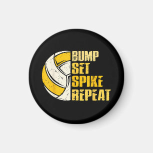 Bump Set Spike Wiederholung Volleyball Funny Funny Magnet