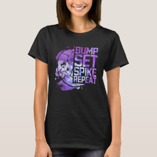 Bump Set Spike Wiederholung Volleyball Lover Athle T-Shirt