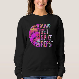 Bump Set Spike Wiederholung Volleyball Lover Girls Sweatshirt