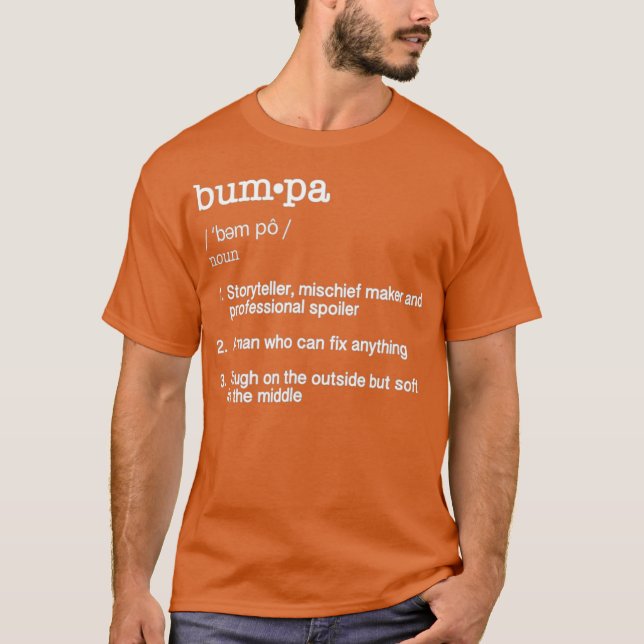 Bumpa Definition    TFathers Day-Geschenk-T-Shirt T-Shirt (Vorderseite)