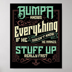 Bumpa weiß alles, was lustige Bumpa Väter Tag GIF Poster