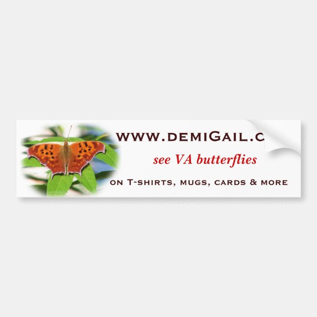 Bumper_butterfly_question_mark_2887zzl, Autoaufkleber (Vorne)