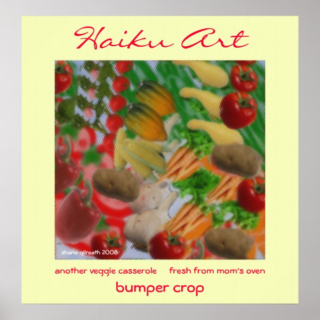 Bumper Crop Haiku Art Print Poster (Vorne)
