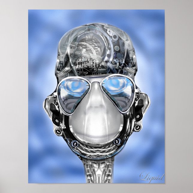 Bumper Cyborg Robot Print Poster (Vorne)