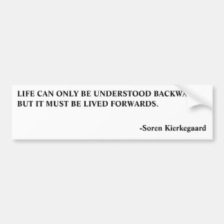 BUMPER-LIFE-KIERKEGAARD AUTOAUFKLEBER