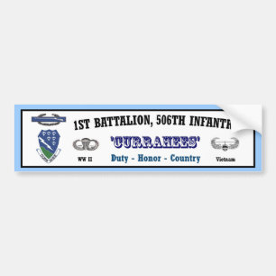 Bumper.Sticker - 1. Bataillon, 506. Inf. Vietnam Autoaufkleber
