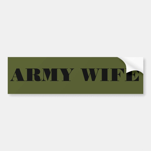 Bumper Sticker Army Wife Autoaufkleber (Vorne)