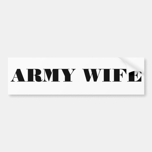 Bumper Sticker Army Wife Autoaufkleber (Vorne)