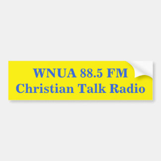 Bumper Sticker for WNUA 88.5 FM, Williamstown, KY Autoaufkleber