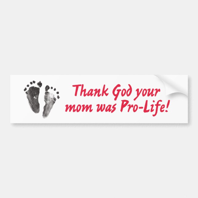 bumper_sticker_thank_God Autoaufkleber (Vorne)