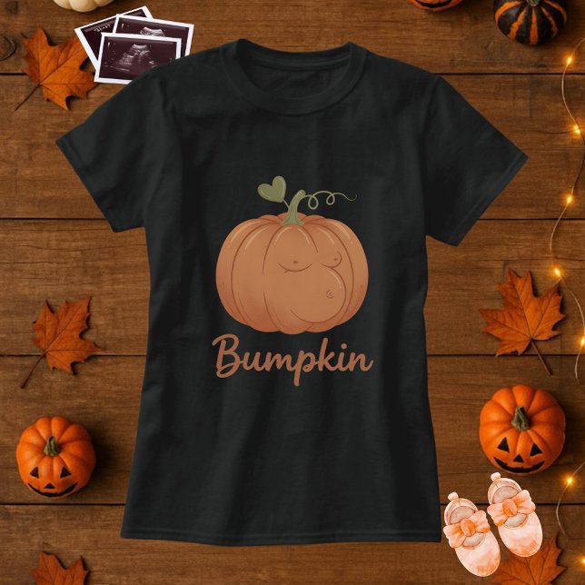Bumpkin Halloween Maternity T-Shirt; Niedlicher Pu T-Shirt (Von Creator hochgeladen)