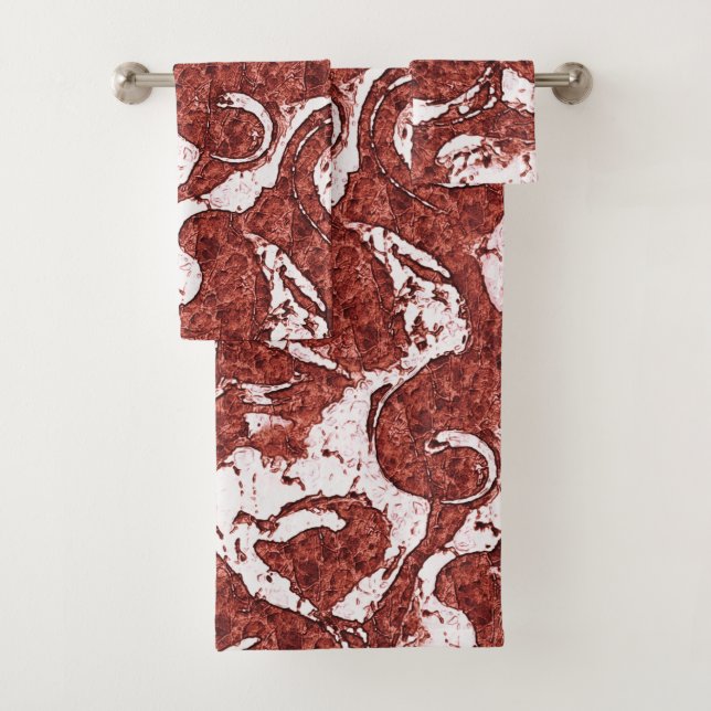 Bumpy felsigen Korallen und weiße Flecken Badhandtuch Set (Insitu)