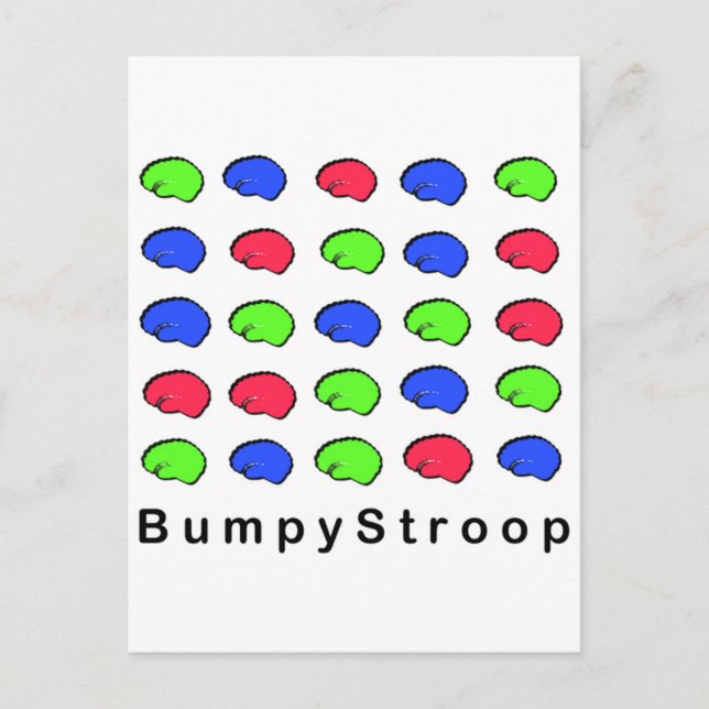 Bumpy Stroop Postkarte (Vorderseite)