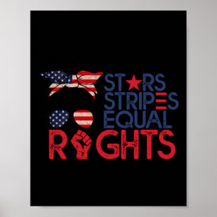 Bun American Flag Pro Choice Star Streifen Equal R Poster