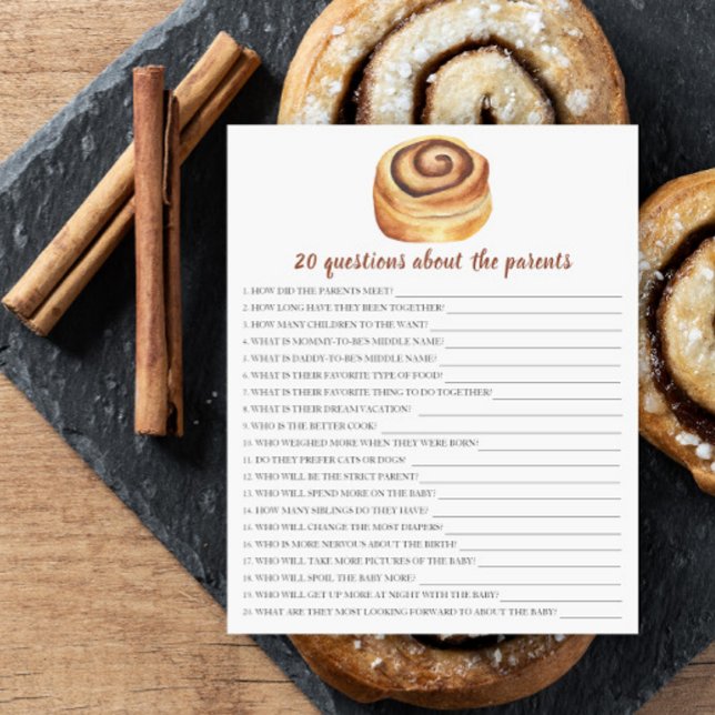 Bun baby dusche - 20 Fragen über Eltern (Von Creator hochgeladen)