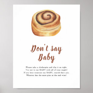 Bun baby dusche - sag nicht, Baby Poster