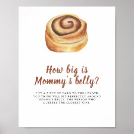 Bun baby dusche Wie groß ist Mama's Bauchspiel Poster