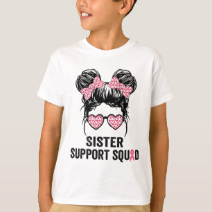 Bun Gl Schwester Unterstützer Brustkrebsbewusstsei T-Shirt