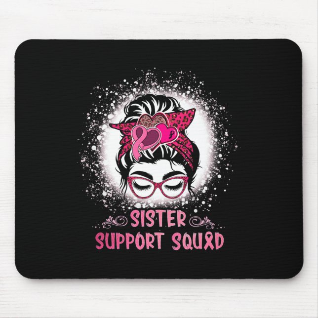 Bun Gl Sister Support Squad Brustkrebs-Auszeichnun Mousepad (Vorne)