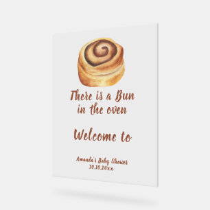 Bun im Ofen Baby Shower Willkommen Acrylschild