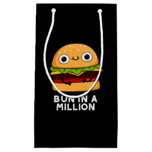 Bun in a Million Funny Burger Pun Dark BG Kleine Geschenktüte