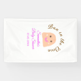 Bun in der ofenbeige duftende Babydusche rosa Br Banner