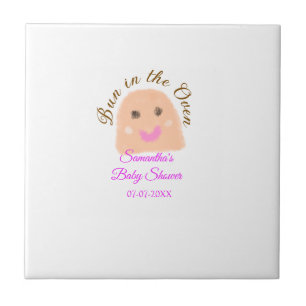Bun in der ofenbeige duftende Babydusche rosa Br Fliese