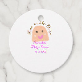 Bun in der ofenbeige duftende Babydusche rosa Br Geschenkanhänger