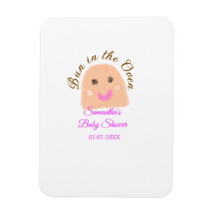 Bun in der ofenbeige duftende Babydusche rosa Br Magnet