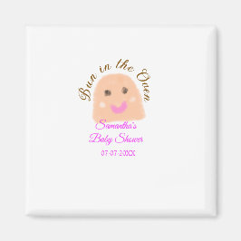 Bun in der ofenbeige duftende Babydusche rosa Br Magnet