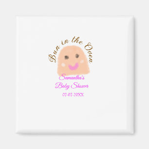 Bun in der ofenbeige duftende Babydusche rosa Br Magnet