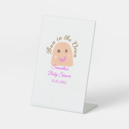 Bun in der ofenbeige duftende Babydusche rosa Br Sockelschild