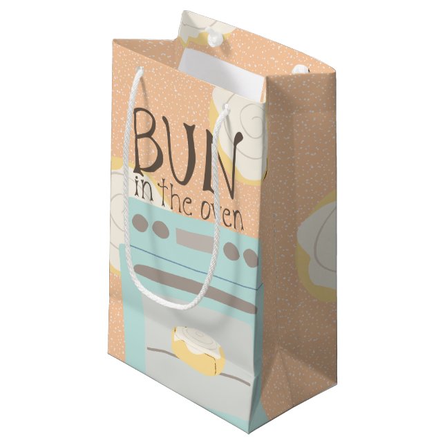 Bun in der Oven Baby Dusche Kleine Geschenktüte (Vorderseite Schrägansicht)
