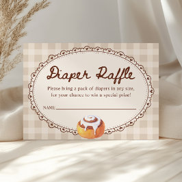 Bun in der Oven Bäckerei Baby Dusche Windeln Raffl Begleitkarte