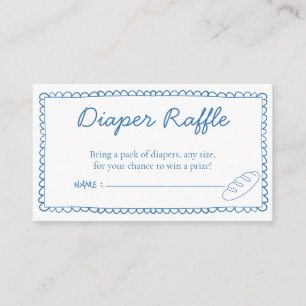 Bun in der Oven Diaper Raffle Baby Dusche Begleitkarte