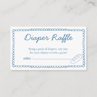 Bun in der Oven Diaper Raffle Baby Dusche Begleitkarte