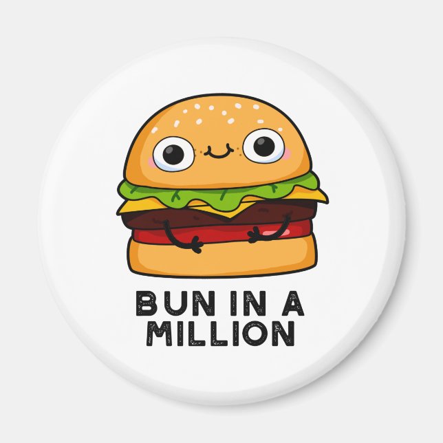 Bun in einer Million lustiger Burger Puppe Magnet (Vorne)
