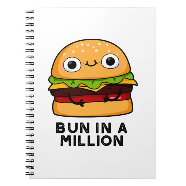 Bun in einer Million lustiger Burger Puppe Notizblock (Vorderseite)