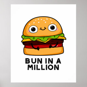 Bun in einer Million lustiger Burger Puppe Poster