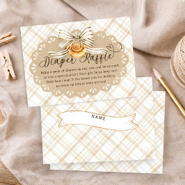 Bun in Oven Baby Shower Diaper Raffle Card Begleitkarte